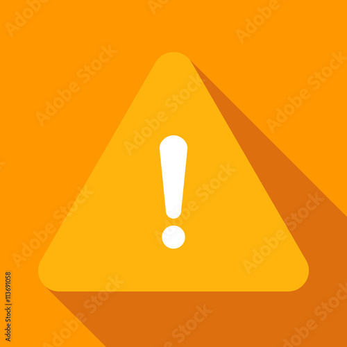 Warning sign. Vector flat illustration.
