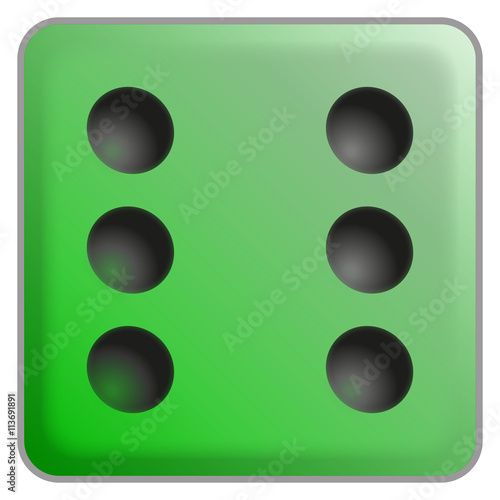 Dé vert  6