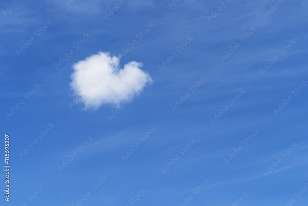 blue sky with hearts shape clouds. Valentine's holiday backgroun blue sky with hearts shape clouds. Valentine's holiday backgroun