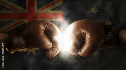 Boxing Gloves with the Flag of Australia © Ezio Gutzemberg