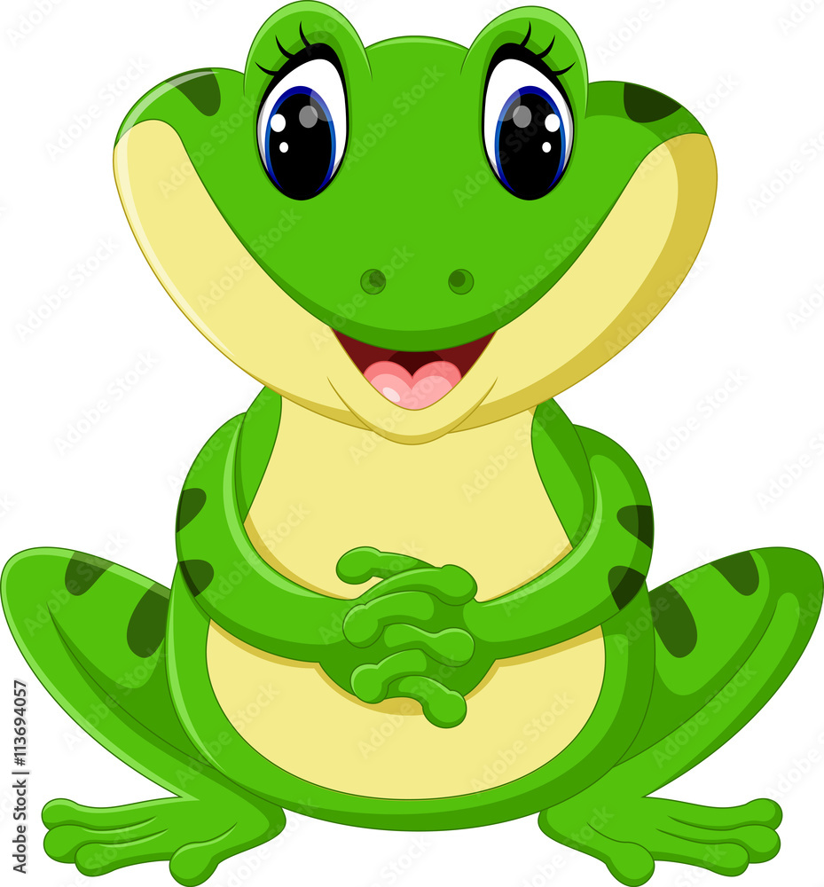 Fototapeta premium Cute frog cartoon