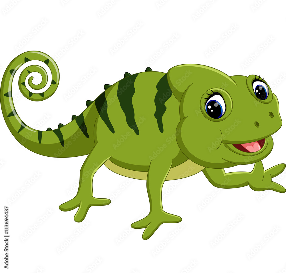 Cartoon cute Chameleon Cartoon cute Chameleon