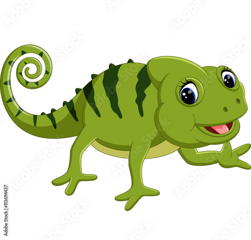 Cartoon cute Chameleon  © hermandesign2015