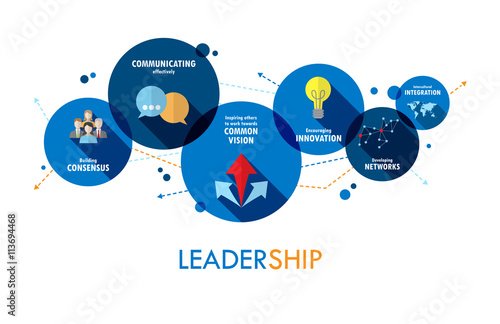LEADERSHIP Vector Flat Style Icons