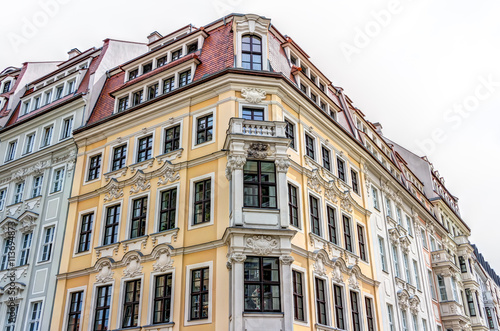 Historische, wiederaufgebaute Barockbauten in der Altstadt zu Dresden