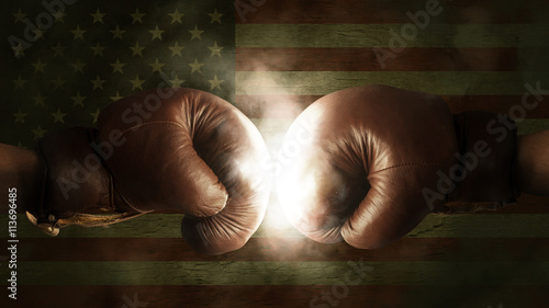 Boxing Gloves with the Flag of the USA © Ezio Gutzemberg