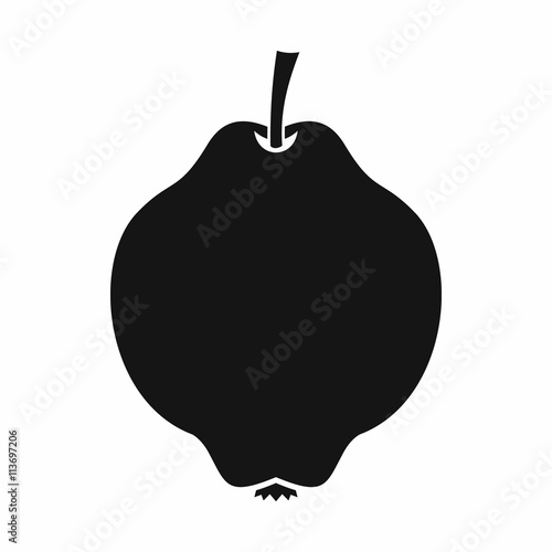 Quince fruit icon, simple style