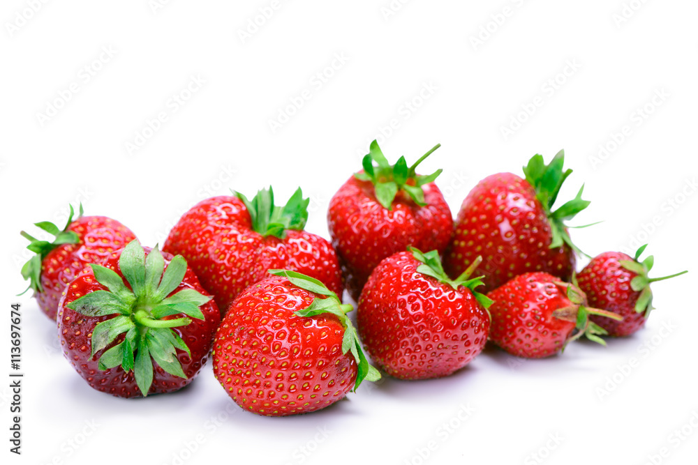 Strawberries isolated on a white Strawberries isolated on a white