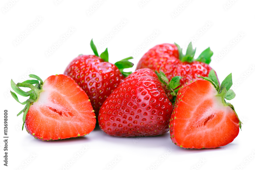 Strawberries isolated on a white Strawberries isolated on a white
