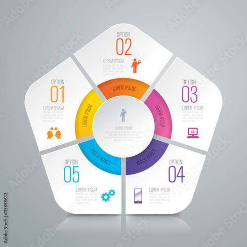 Infographic design template and marketing icons.