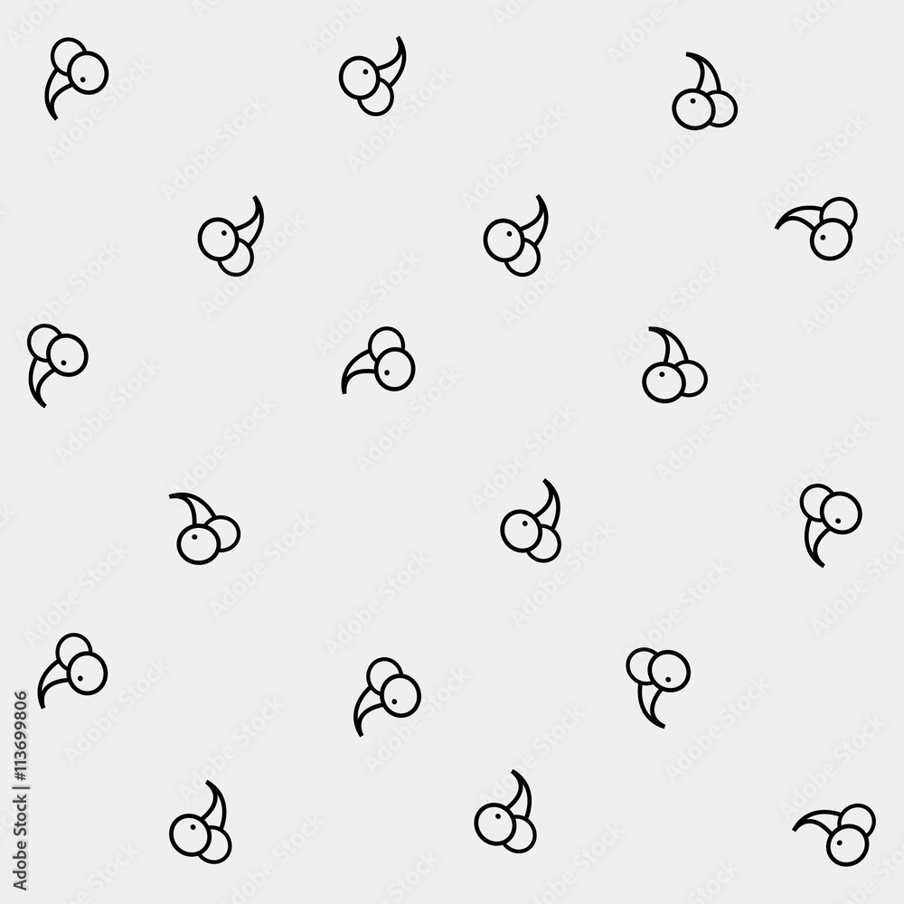 Geometric simple monochrome minimalistic vector pattern, cherry, berry Geometric simple monochrome minimalistic vector pattern, cherry, berry