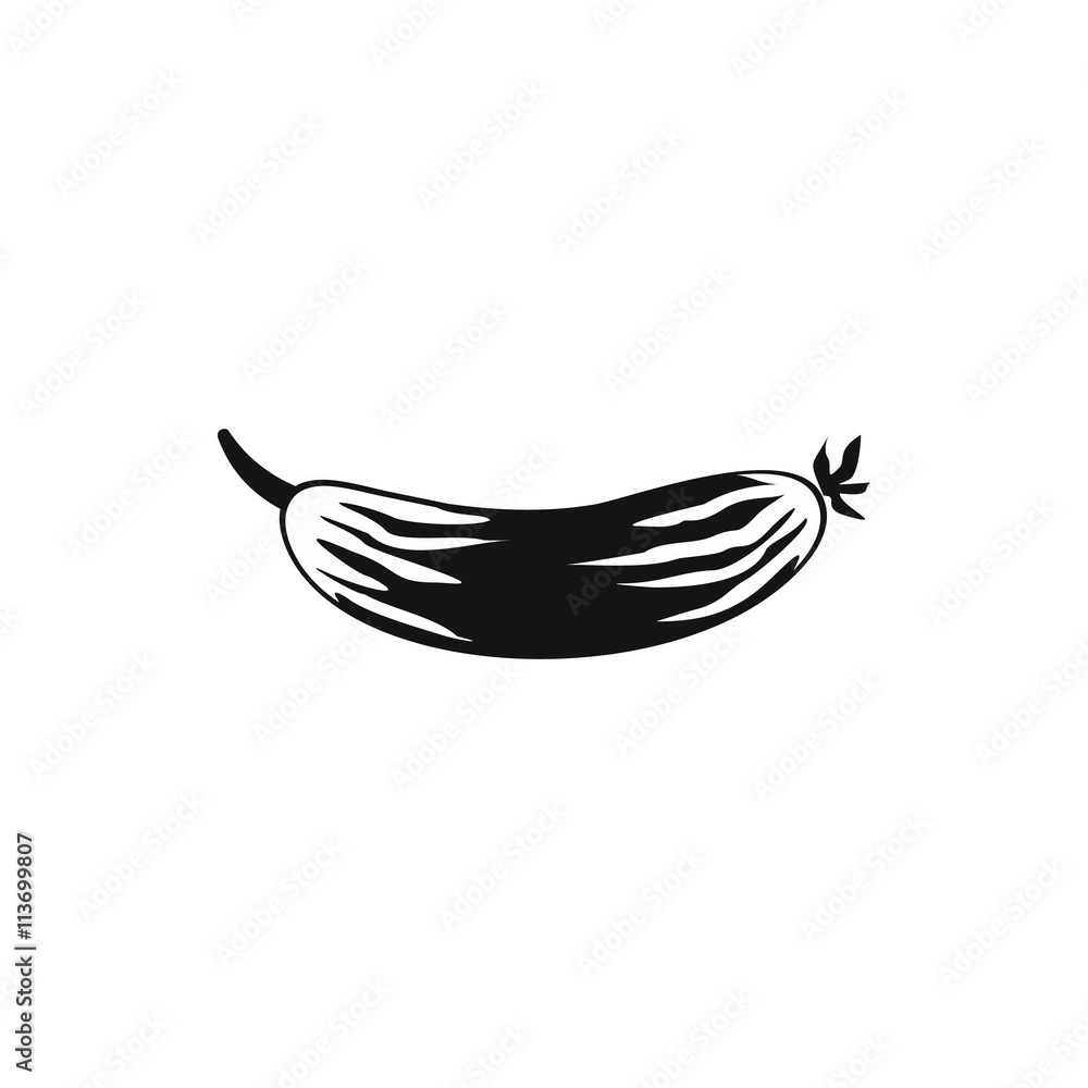 Fototapeta premium Fresh cucumber icon, simple style