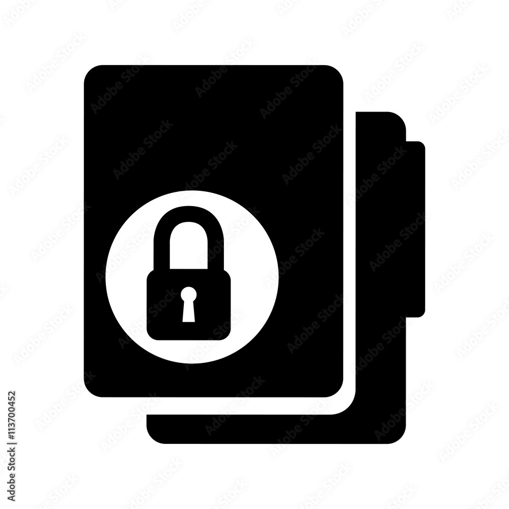 folder with padlock isolated icon design folder with padlock isolated icon design