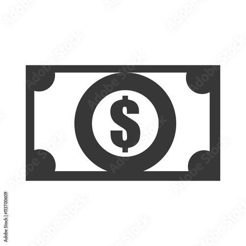 black billet with money icon inside over isolated background,commerce concept, vector illustration © Gstudio