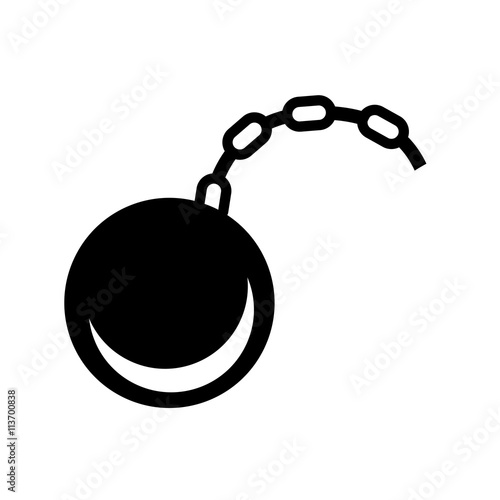 shackle slave isolated icon design 