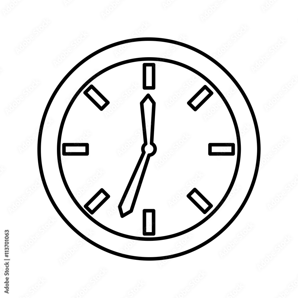 time clock isolated icon design time clock isolated icon design