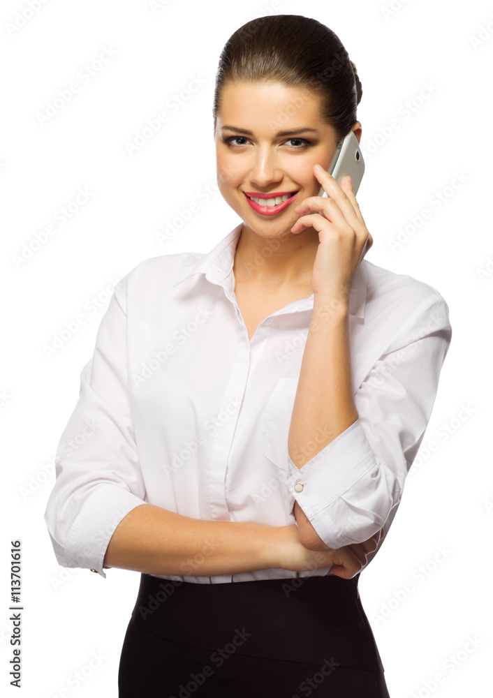 Young businesswoman with mobile phone Young businesswoman with mobile phone