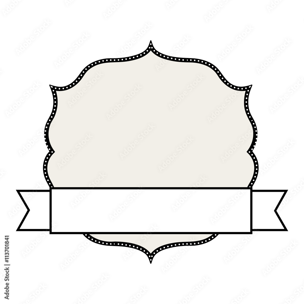 badge with ribbon isolated design badge with ribbon isolated design