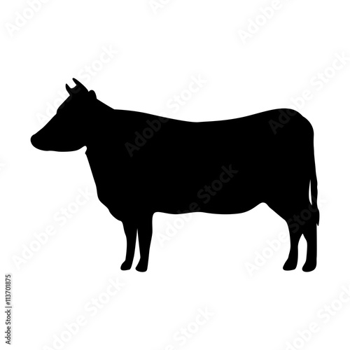 cow animal farm isolated icondesign 