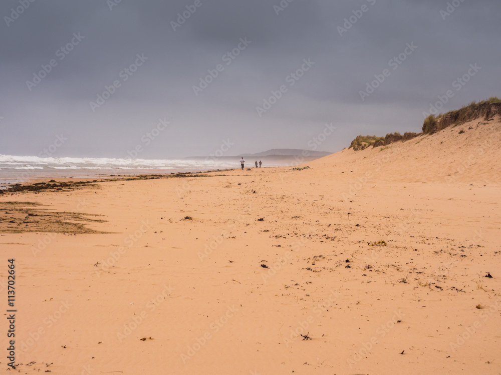 Beautiful golden sands at Lossiemouth beach, Lossiemouth, Morray Firth, Scotland, UK,