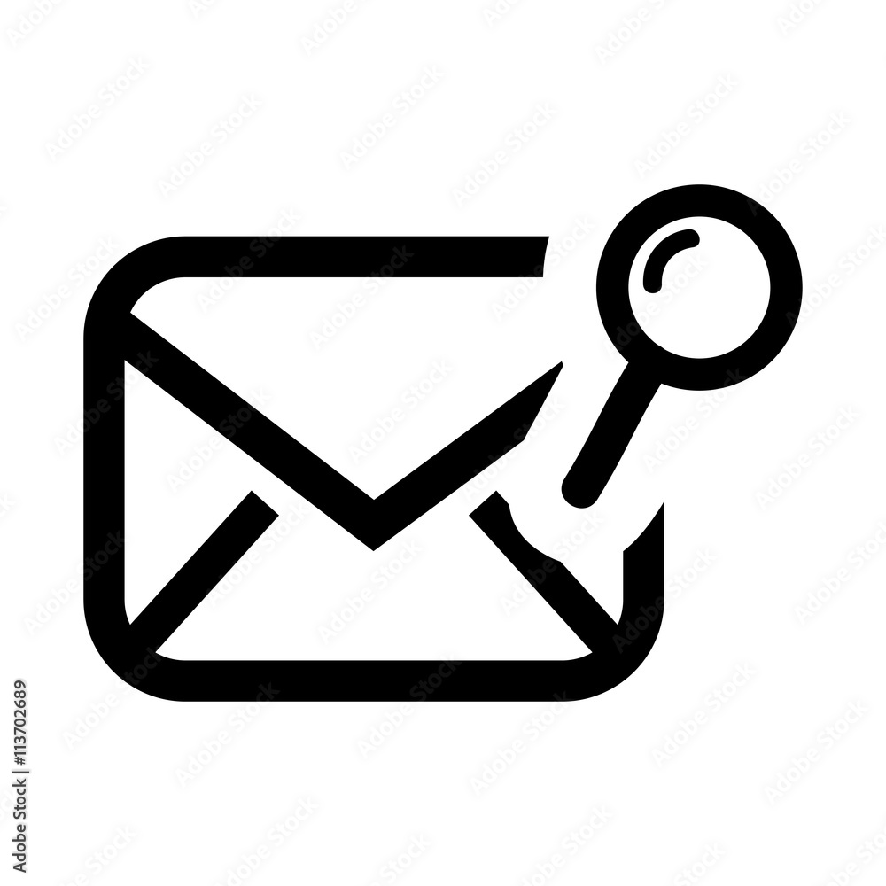 search email setup isolated icon design search email setup isolated icon design