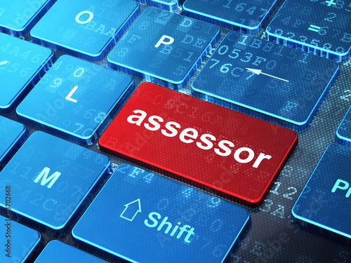 Slika na platnu Insurance concept: Assessor on computer keyboard background