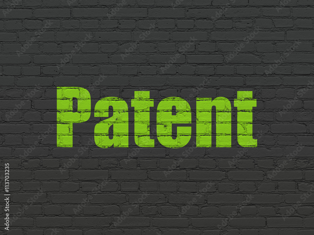 Law concept: Patent on wall background Law concept: Patent on wall background