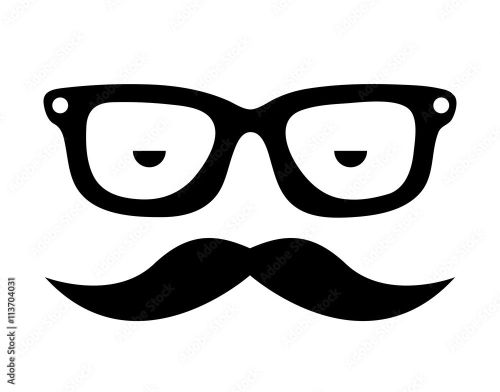 mustache and glasses hipster style isolated icon design mustache and glasses hipster style isolated icon design