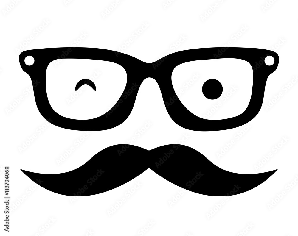 mustache and glasses hipster style isolated icon design mustache and glasses hipster style isolated icon design