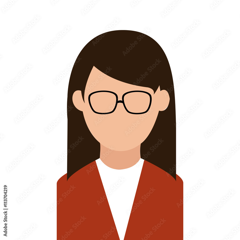 Businesspeople design. person icon. Flat and isolated illustrati