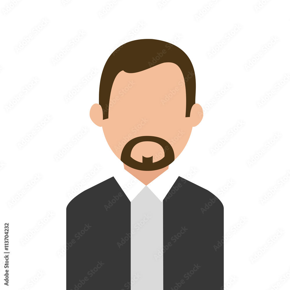 Businesspeople design. person icon. Flat and isolated illustrati Businesspeople design. person icon. Flat and isolated illustrati