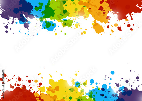 Rainbow paint splashes for Your design 