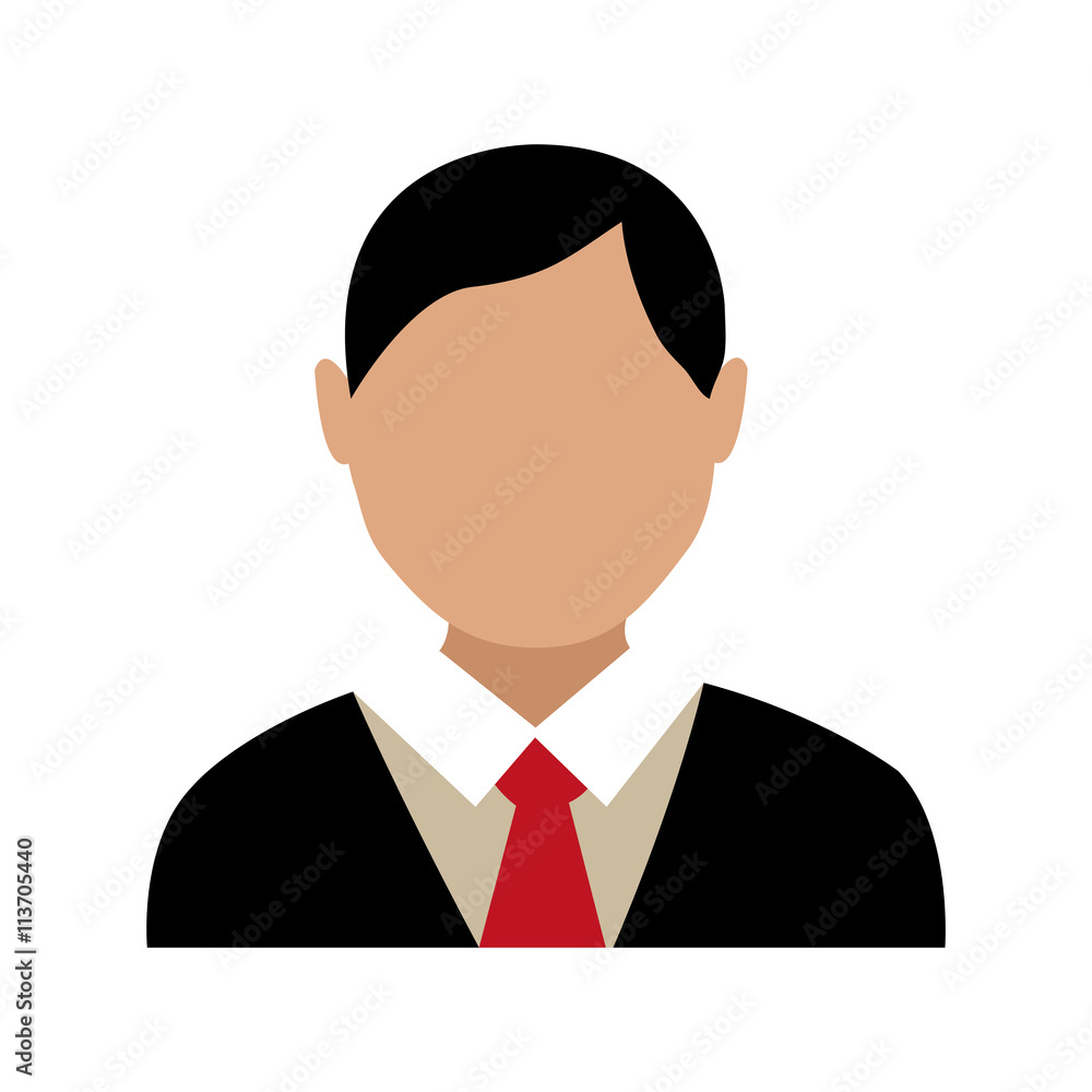 avatar man with black hair wearing black suit and red tie over isolated background,vector illustration avatar man with black hair wearing black suit and red tie over isolated background,vector illustration