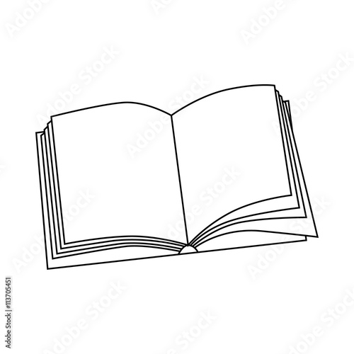Book icon, outline style