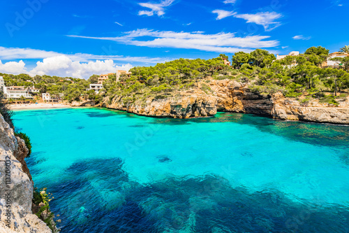 Beautiful view to Majorca beach Cala Santanyi