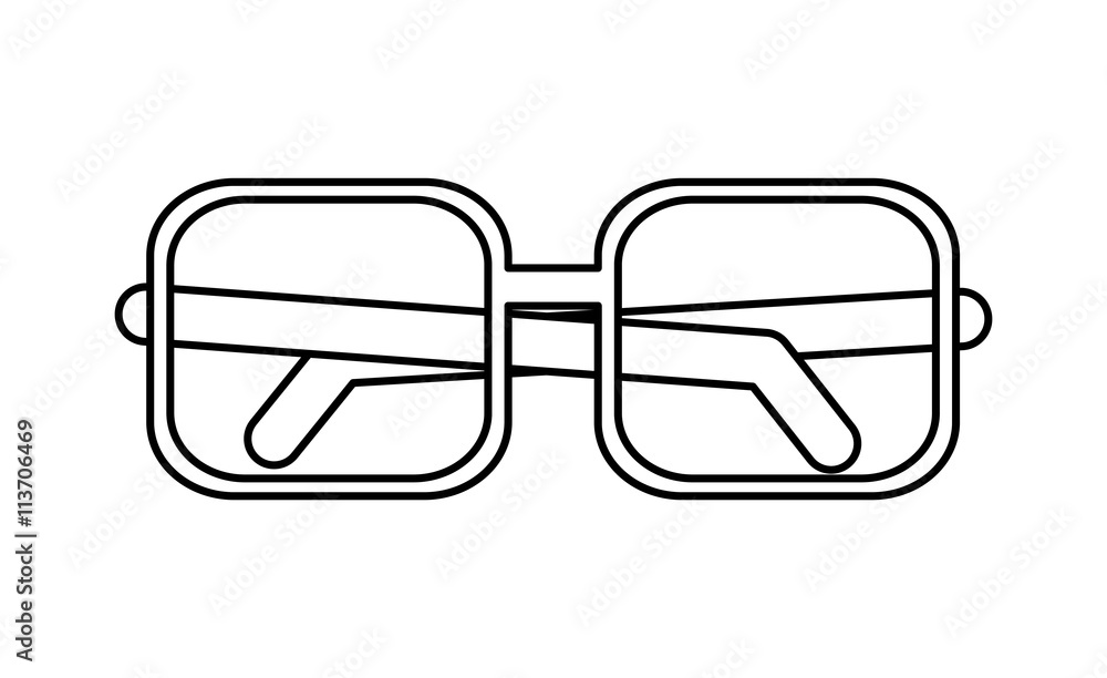 squared glasses , Vector illustration over white background squared glasses , Vector illustration over white background