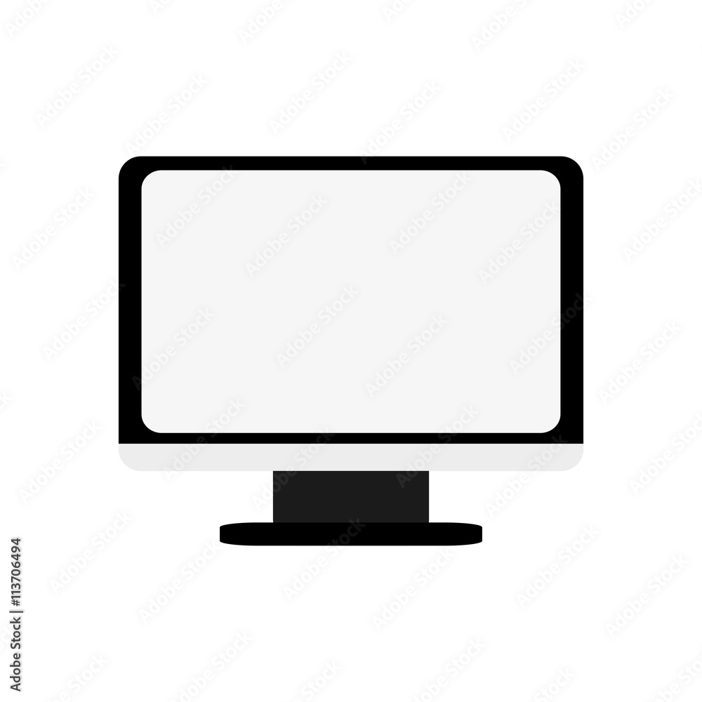 computer monitor , Vector illustration over white background computer monitor , Vector illustration over white background