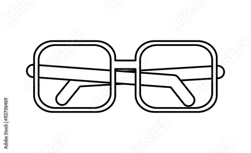squared glasses , Vector illustration over white background