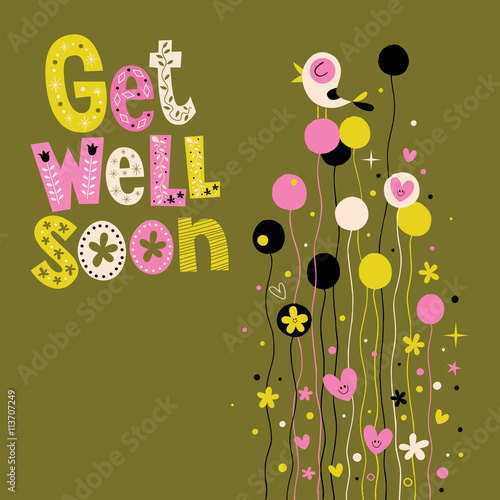 Get well soon greeting card
