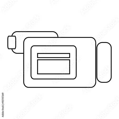 videocamera , Vector illustration over white background