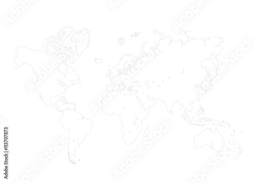 world map contour