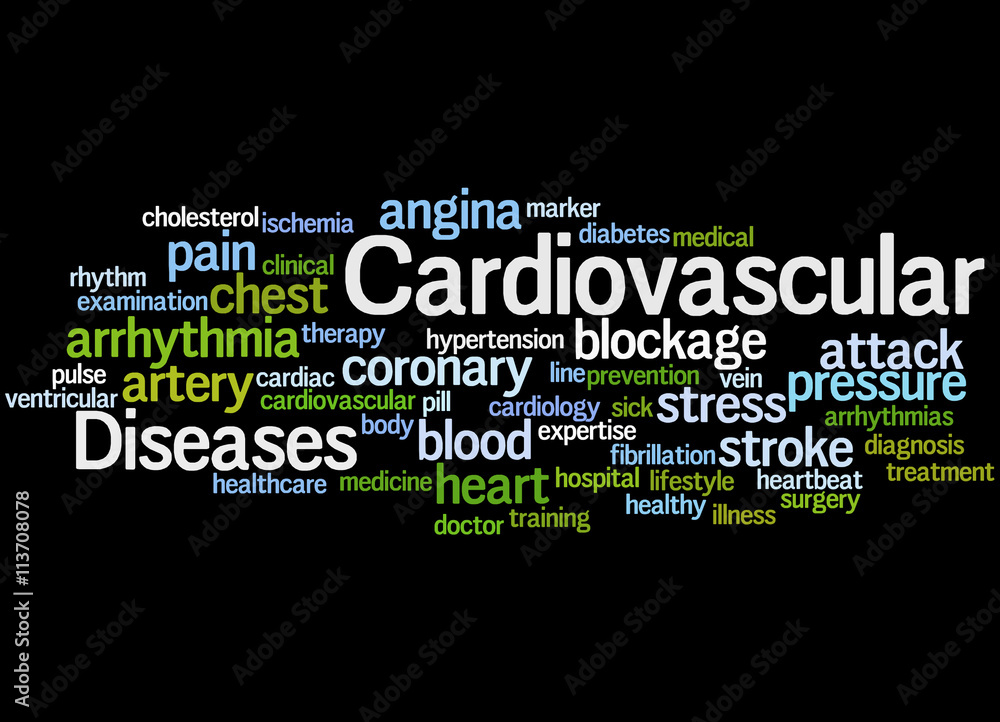 Cardiovascular Diseases, word cloud concept 5 Cardiovascular Diseases, word cloud concept 5
