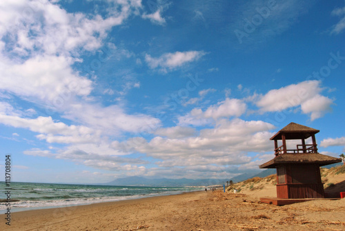 Playa, cielo, Artola, Marbella, Málaga