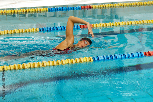 Swimmer in the pool