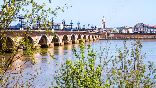 The Pont de pierre, or "Stone Bridge" in Bordeaux, France