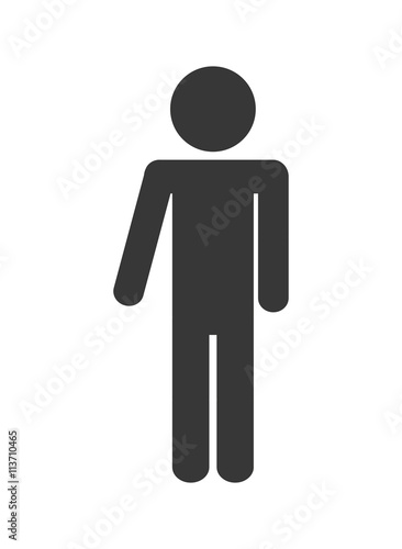 Pictogram concept. Person icon. flat and isolated design
