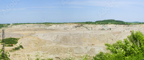 Quarry for the extraction of amber in Yantarny village