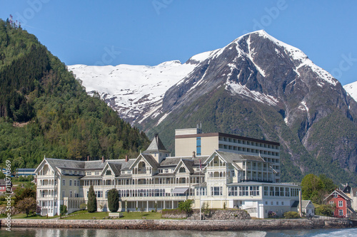 Hotel by the fjord, Kviknes Hotel, Balestrand, Norway photo