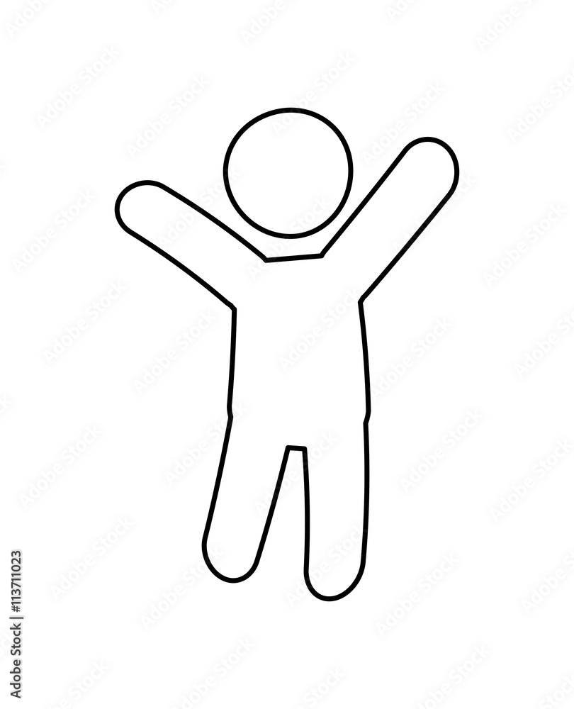 Pictogram concept. Person icon. flat and isolated design Pictogram concept. Person icon. flat and isolated design