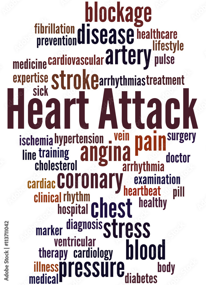 Obraz premium Heart Attack, word cloud concept 7